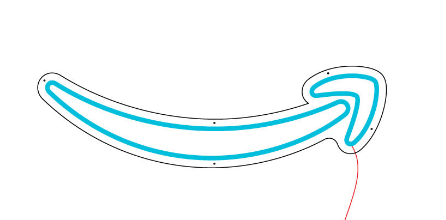 Amazon Smile - 24" W x 7.5" H