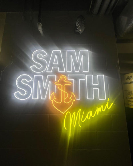 Sam Smith Miami Neon Sign