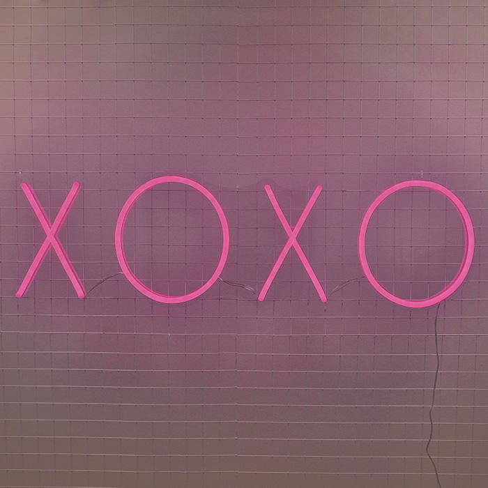 blush XOXO Neon Sign