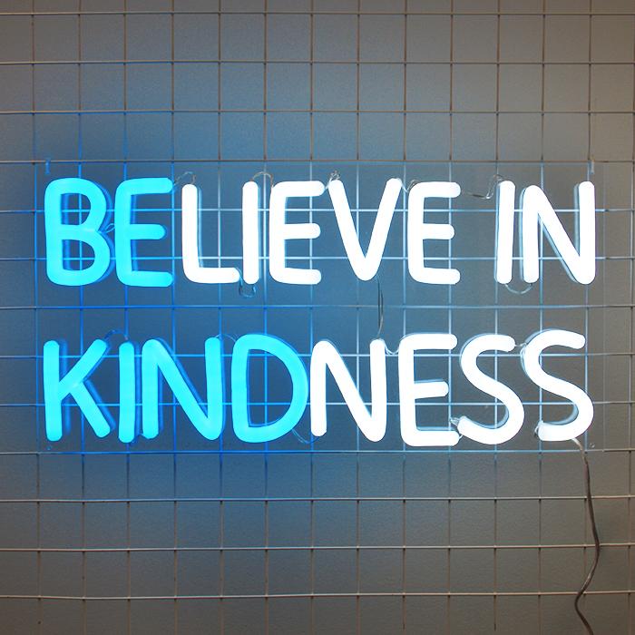 Inspiring White & Turquoise Neon Sign