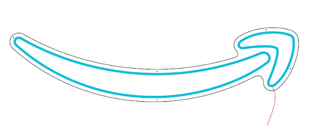 Amazon Smile - 60" W x 15.5" H