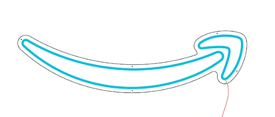 Amazon Smile 48" W x 13" H