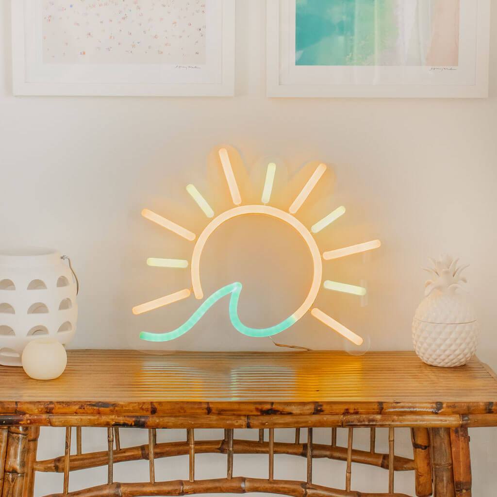 sun neon sign
