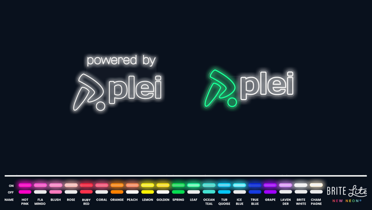 Plei Logo Green/White