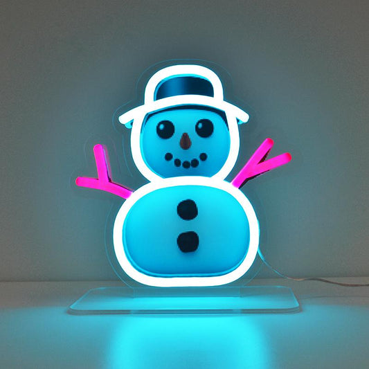SNOWMAN EMOJI - LED Neon Sign - Brite Lite Neon Signs 