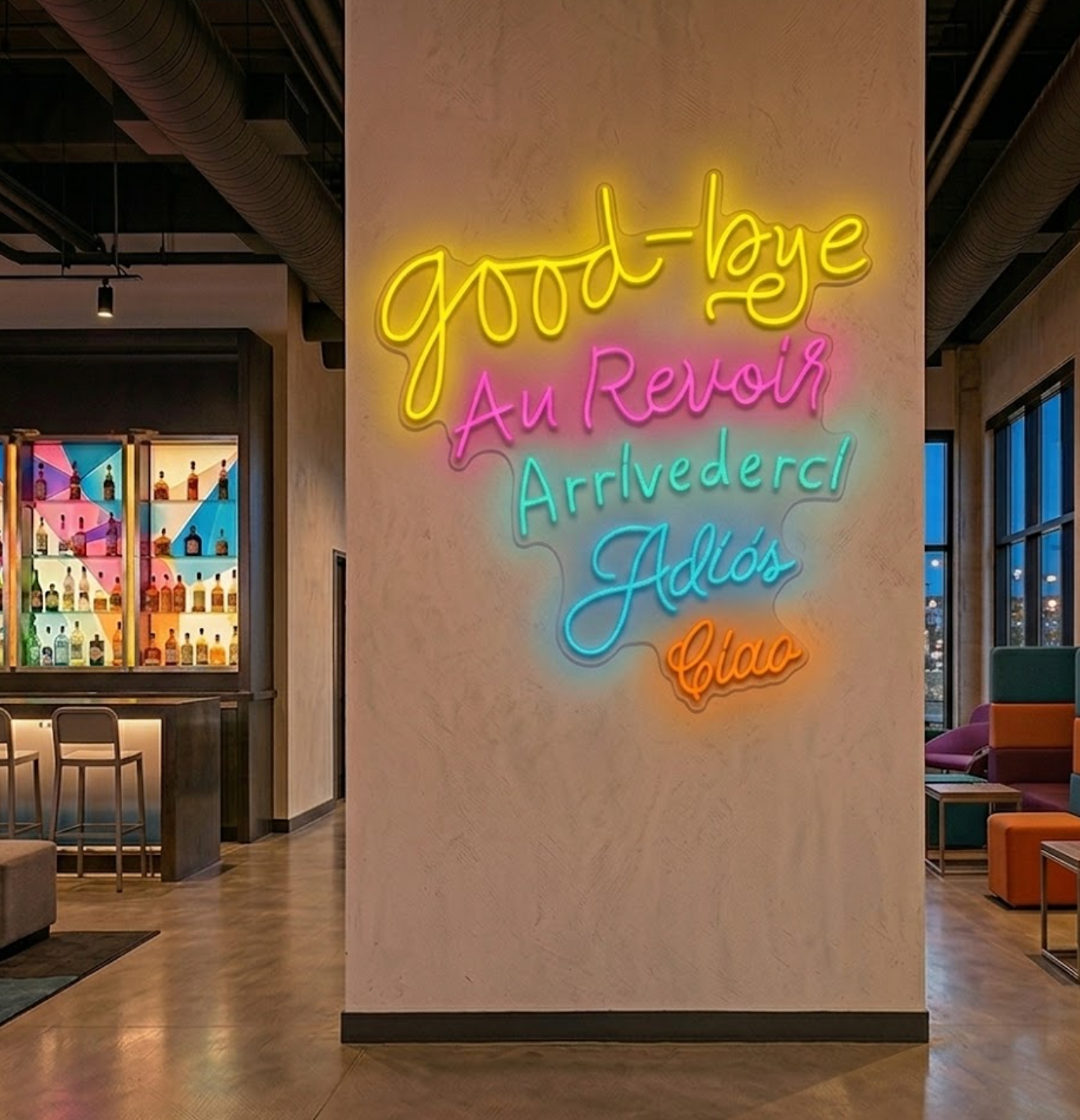 Goodbye LED Neon Sign