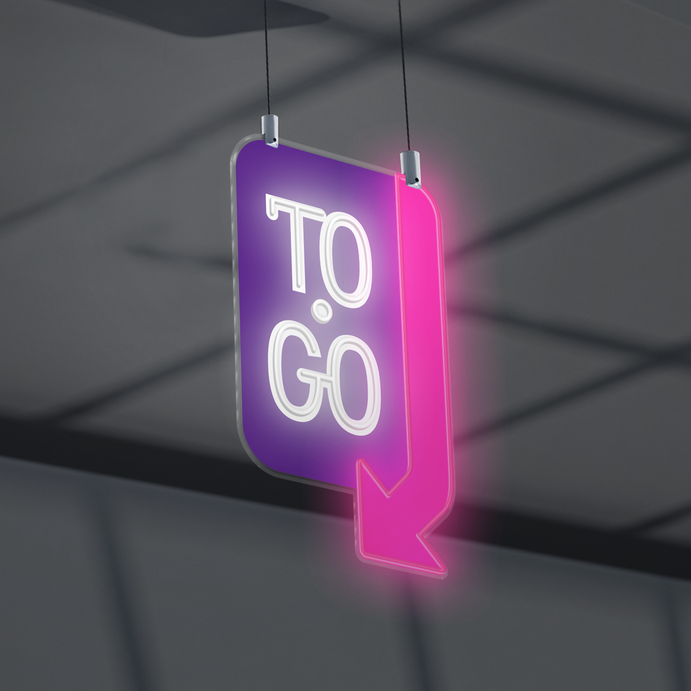 To Go Vertical, Left facing arrow (Double Sided)