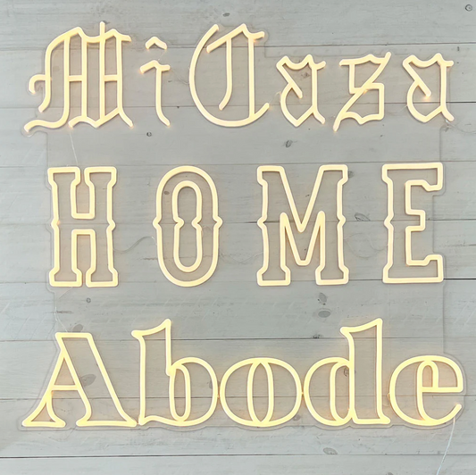 Mi Casa, Home, Abode 40" W x 39.5" H Brite Lite New Neon Sign